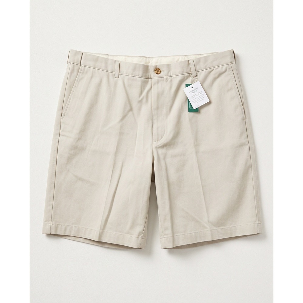 LL Bean Mens 40 Khaki Comfort Waist Wrinkle Free Cotton Shorts 267795 NWT